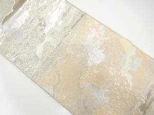 アンティーク　道長取りに花唐草・古典柄模様織り出し袋帯(着用可)